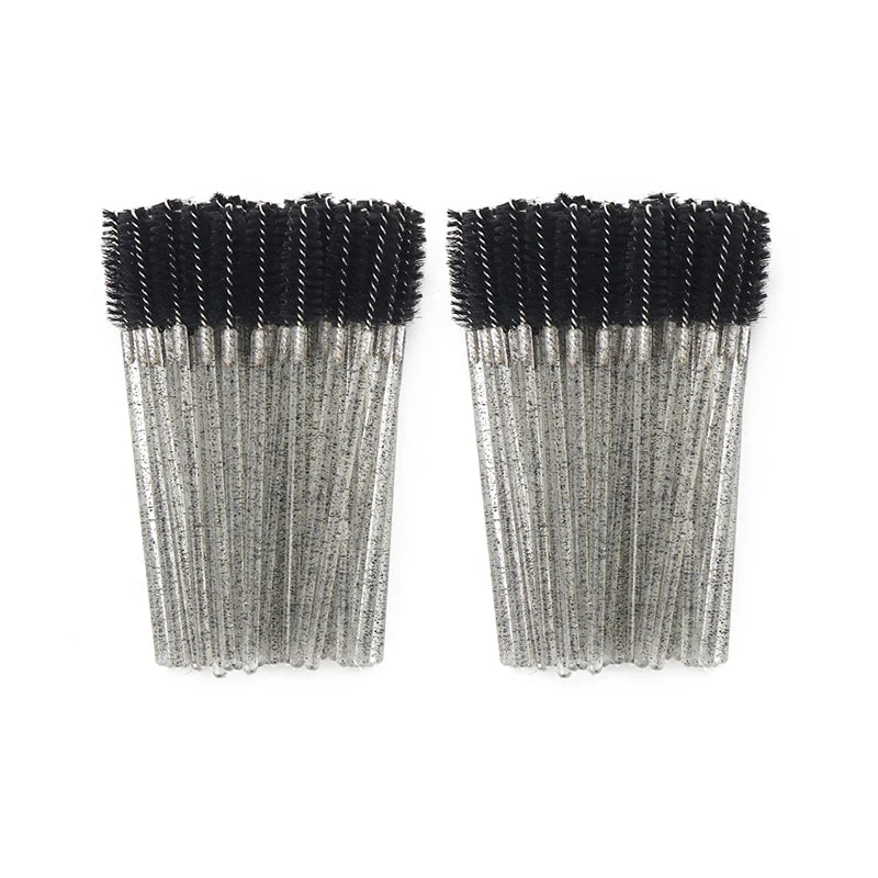 50-piece HSF Marketplace eyelash brush set for lash extensions and makeup application