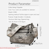 Vintage soft leather women's shoulder purse with multi-pocket design, ethnic pattern strap, ideal for everyday use.