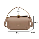 Black shoulder handbag with textured leather, square design, flap closure, versatile for women, large capacity, retro style.