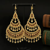 Vintage gold plated heart tassel earrings by HSF Marketplace for boho style lovers