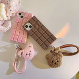 3D Rilakkuma phone case for iPhone 11–17 with cute strap by HSF Marketplace