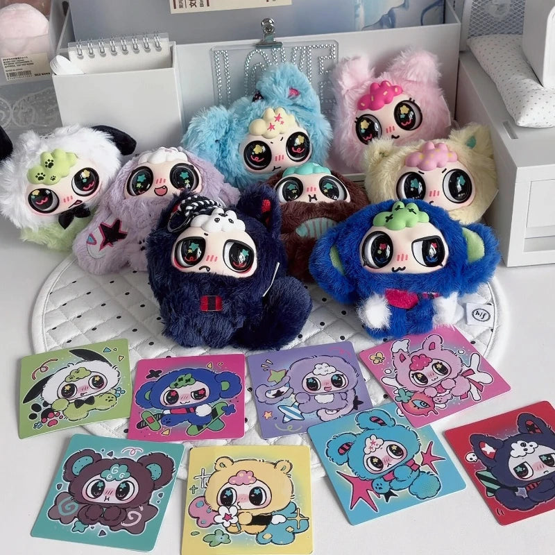 KIWAWA Noisy Everyday cute plush pendant doll mystery box anime figure keychain decor, HSF Marketplace collectible plush figure