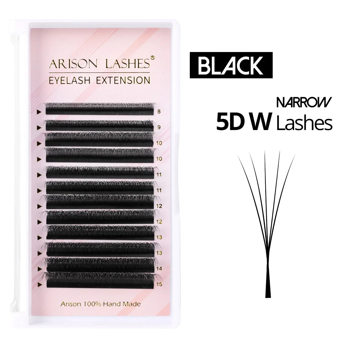 Arison narrow 3D/4D/5D premade eyelash extension fans by HSF Marketplace