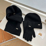 Wool knitted hat, scarf and gloves set by HSF Marketplace for warm winter wear