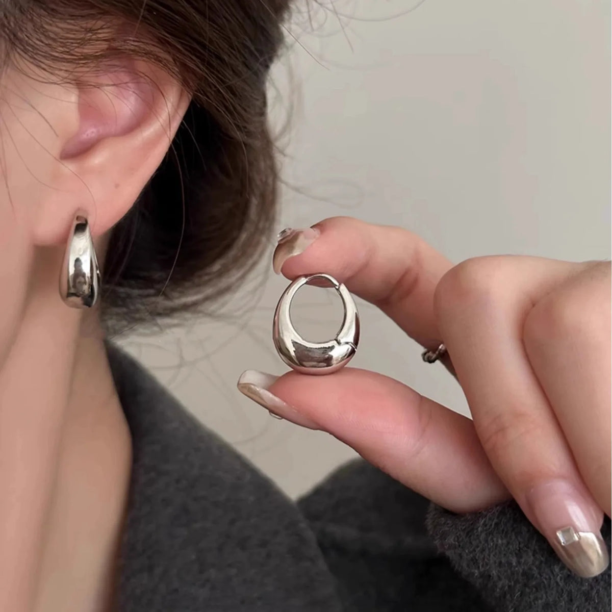3 pairs gold-plated stainless steel crystal zirconia hoop earrings for women, simple circle punk jewelry
