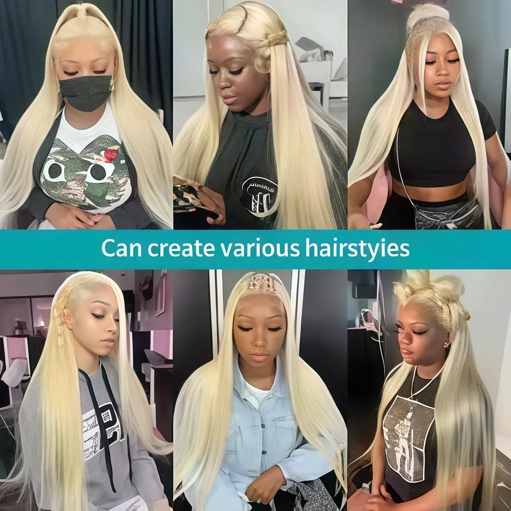 250% density blonde bone straight human hair wig for women by HSF Marketplace