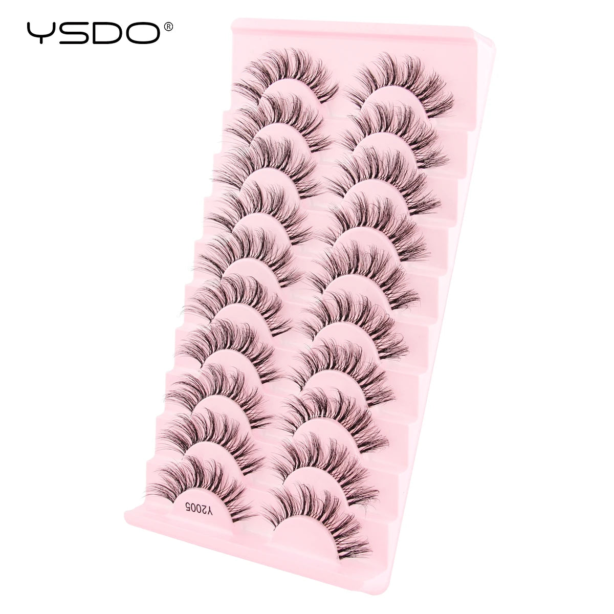 Natural full 3D false eyelashes for cat eye looks by HSF Marketplace