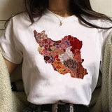 Women's funny Iran T-shirt in casual Harajuku style by HSF Marketplace