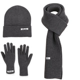 Warm knitted wool hat, gloves and scarf set for winter protection by HSF Marketplace