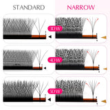 Arison narrow 3D/4D/5D premade false eyelash extension fans by HSF Marketplace