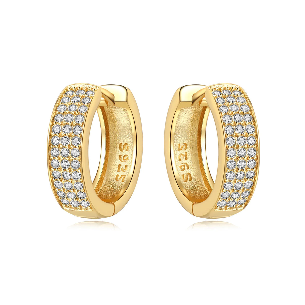 925 sterling silver 18K gold plated cherry blossom butterfly hoop earrings for women