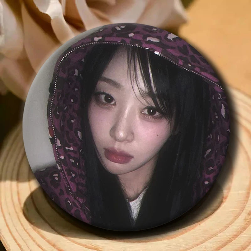 Kpop YVES soft button pins for LOONA fans, cute K-culture accessories by HSF Marketplace