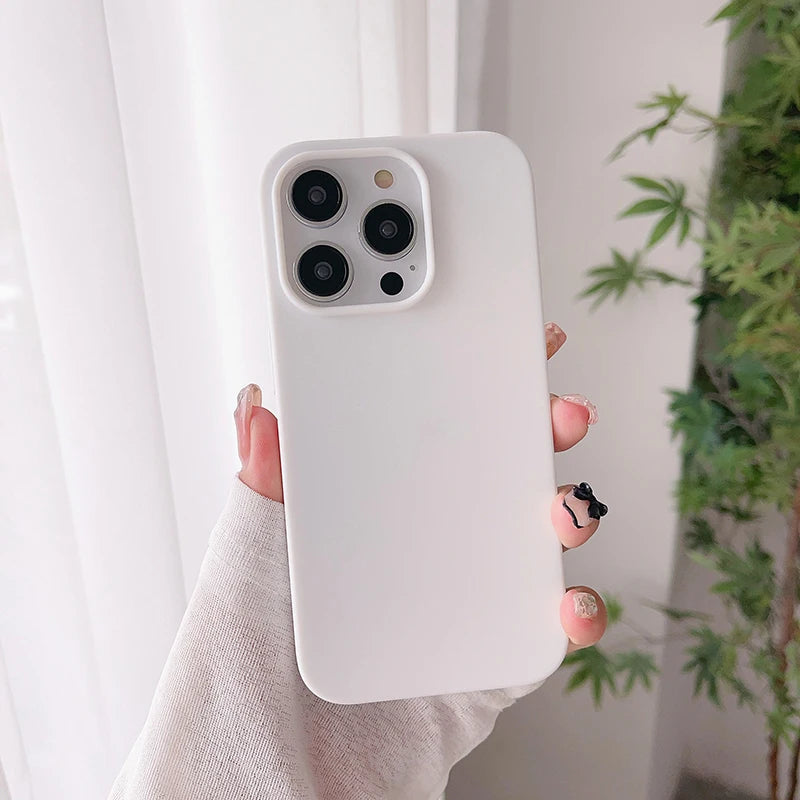 Candy color ultra-thin silicone phone case for iPhone 16 to iPhone 11 by HSF Marketplace