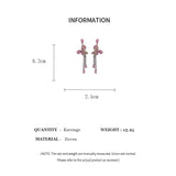 Pink zircon dangle earrings by HSF Marketplace for romantic weddings and parties