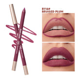 HSF Marketplace matte velvet lip liner pencil in 8 colors, showcasing waterproof, non-sticky, long-lasting makeup finish.