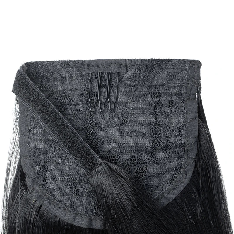 MRS HAIR #60 blond human hair clip-in ponytail, natural high ponytail extension 12–22 inches