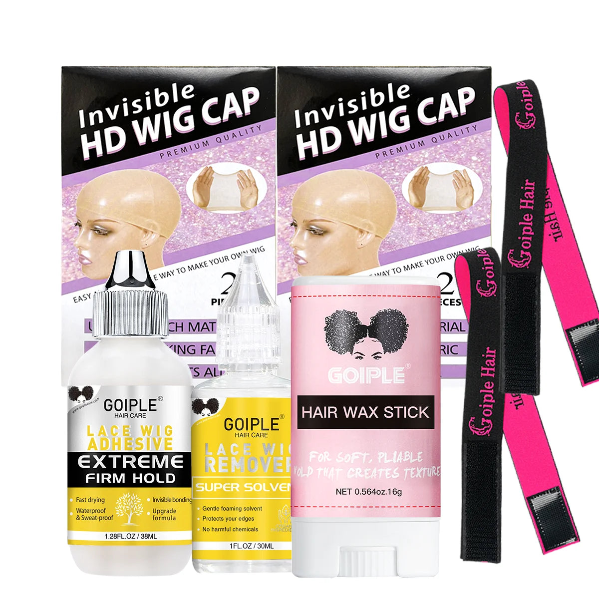GOIPLE Lace Wig Adhesive, Remover and Hairline Install Tools for Wigs and Closures