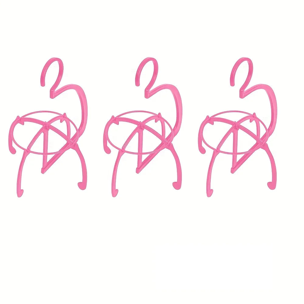 1/2/3pcs Pink Hanging Wig Storage Holder Wig Display Hanger Rack  For Lace Front Wigs Hair Extensions Hairpiece Accessories