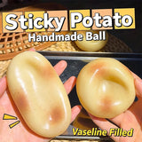 Soft squishy potato stress ball by HSF Marketplace, made of Vaseline plasticity material, with a smooth, rebound-free, sensory feel.