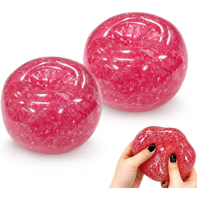 New Apple Slushie Squishy Fidget Toy Crunchy Moldable Non-Bounce Sensory Stress Reliever Medium Grip Strength Slow Rising Gift