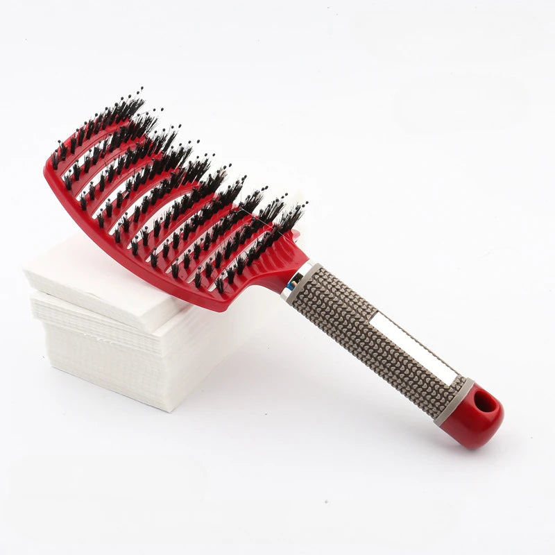 HAIRSOFLY detangling hair brush for wet curly hair with scalp massage bristles
