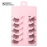 Half Eyelashes False Lashes 10-5 Pairs Cat Eye Eyelashes Eyelash Extension 3D Mink Half Lash Natural Makeup Faux Cils Maquiagem