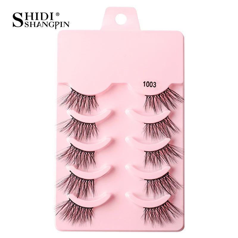 Half Eyelashes False Lashes 10-5 Pairs Cat Eye Eyelashes Eyelash Extension 3D Mink Half Lash Natural Makeup Faux Cils Maquiagem