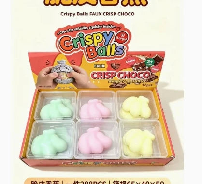 2026 Hot Selling Crispy Donut Squishy Toy, Macaron Cat Paw Chocolate Crunchy Stress Relief Vent Fidget Toy