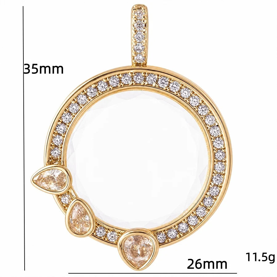 Rhinestone heart glass memory ashes pendant for jewelry making by HSF Marketplace