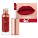 Waterproof matte velvet lip glaze in moisturizing, long-lasting non-stick lipstick tube by HSF Marketplace
