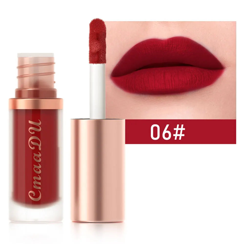 Waterproof matte velvet lip glaze in moisturizing, long-lasting non-stick lipstick tube by HSF Marketplace