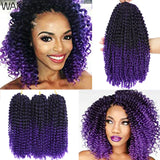 Wakego 12 Inch Marlybob Crochet Braids Afro Curly Short Passion Twist Marlybob Jerry Curl Crochet Hair Kinky Twist Braiding Hair