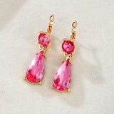 Bohemian vintage red teardrop earrings for women by HSF Marketplace