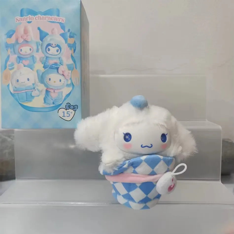 Sanrio Fox Island Blue Flutter vinyl plush blind box pendant featuring Hello Kitty and Kuromi characters