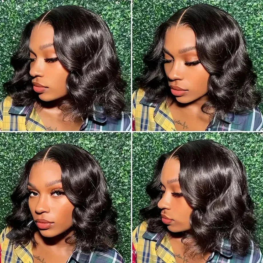 Bob Wig Human Hair 13x6 HD Lace Frontal Wigs Brazilian 13x4 Transparent Lace Front Wigs For Women Natural Short Bob Wigs