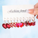 10-piece cute donut resin dangle earring set by HSF Marketplace, colorful dessert-shaped jewelry assortment