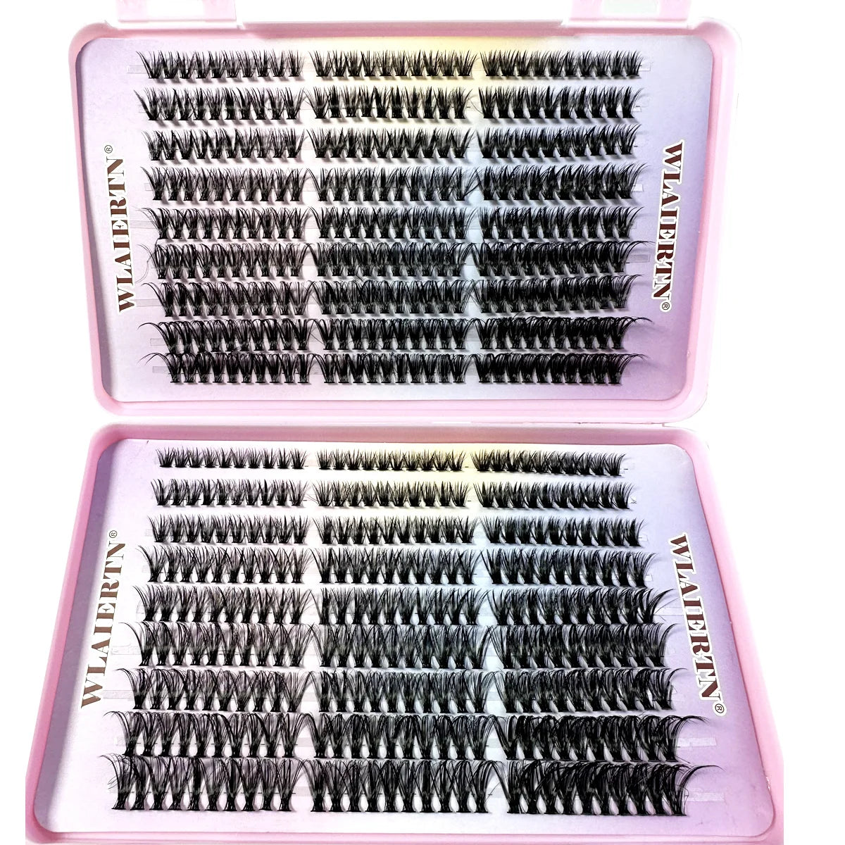 Faux Mink Eyelashes 540Cluster C Curled 9-16mm mixed natural eyelash extensions, 3D Russian strip for makeup and beauty.