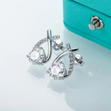 AnuJewel 4cttw D color moissanite stud earrings in 18K gold plated 925 sterling silver
