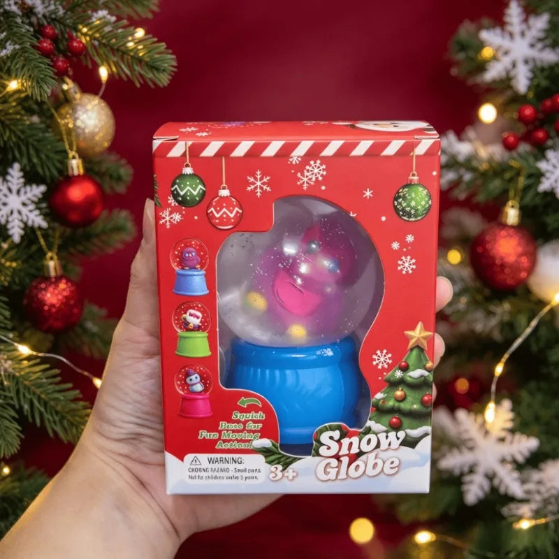 Christmas Snow Globe Squishy sensory toy by HSF Marketplace featuring a festive snow globe design with soft, squeezable material.