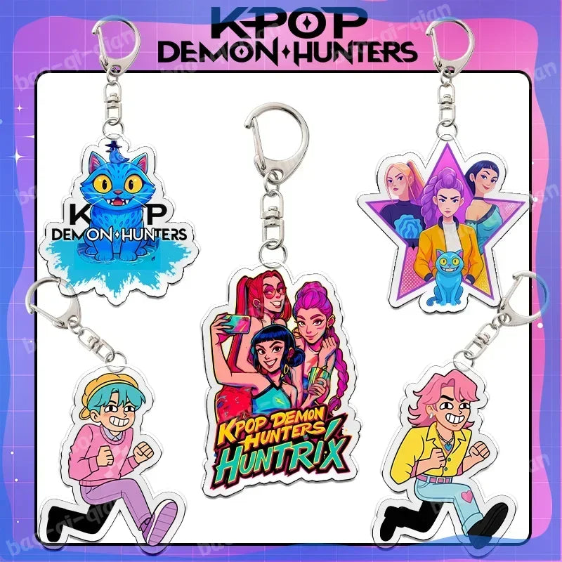 Kpop Demon Hunters acrylic keychain, unique anime accessory by HSF Marketplace