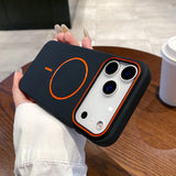 Ultrathin magnetic phone case for iPhone 11 to 18 Pro Max by HSF, slim protective design shown from the front