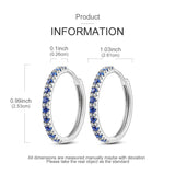 925 sterling silver hoop earrings with night sky gemstones by HSF Marketplace