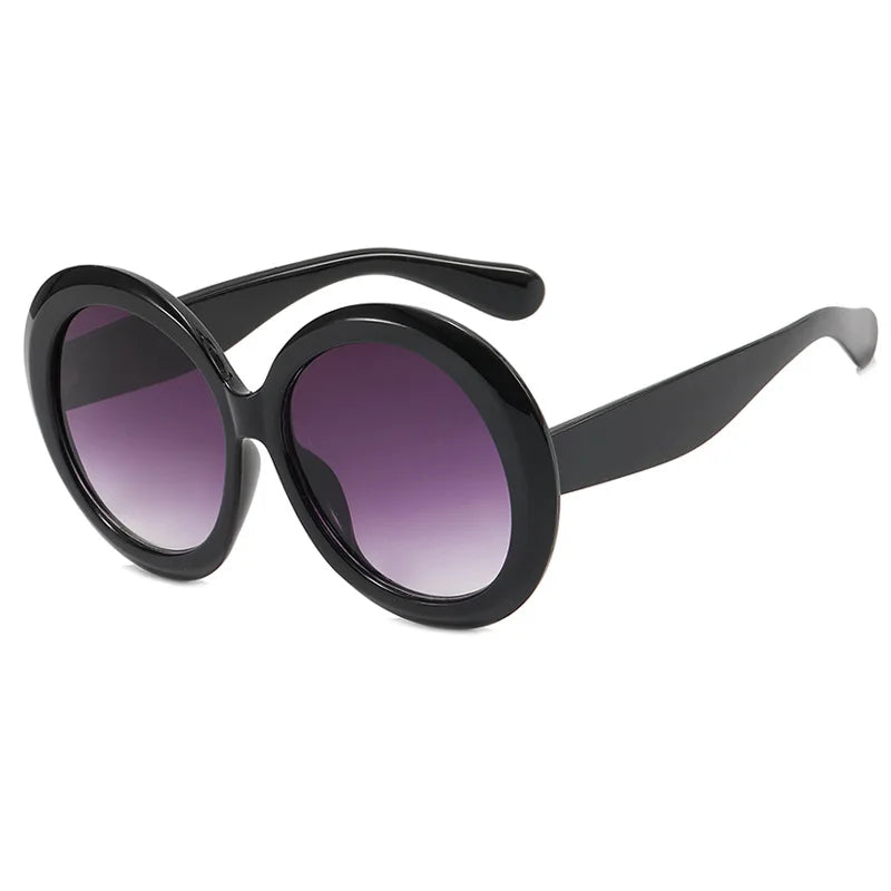 Large round sunglasses for women and men, luxury brand HSF Marketplace, oversized sun glasses with big frame design.