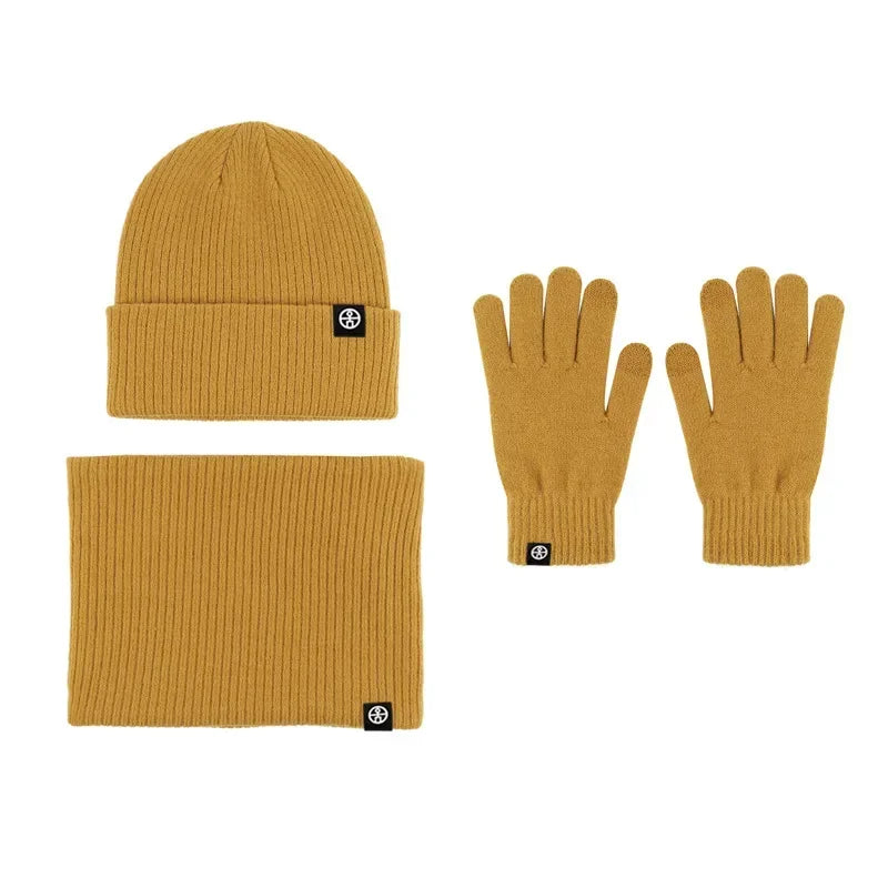 Cozy women's winter beanie hat, gloves, and snood scarf set by HSF Marketplace