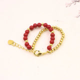Lovely Fashion Natural Stone Bead Bracelet Baby Girls Lobster Clasp Accessories Girls Yoga Christmas Wedding Gift Jewelry Charm