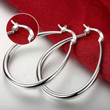 925 sterling silver hoop earrings for women, trendy elegant jewelry by HSF Marketplace