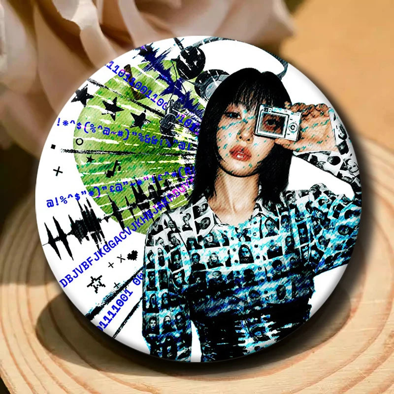 Kpop YVES soft button pins for LOONA fans, cute K-culture accessories by HSF Marketplace