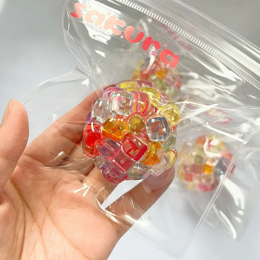 New Super Soft Squishy Balls Memory Gel Moldable Stress Relief Toy Crunchy Textured Fidget Toys Calming Toys