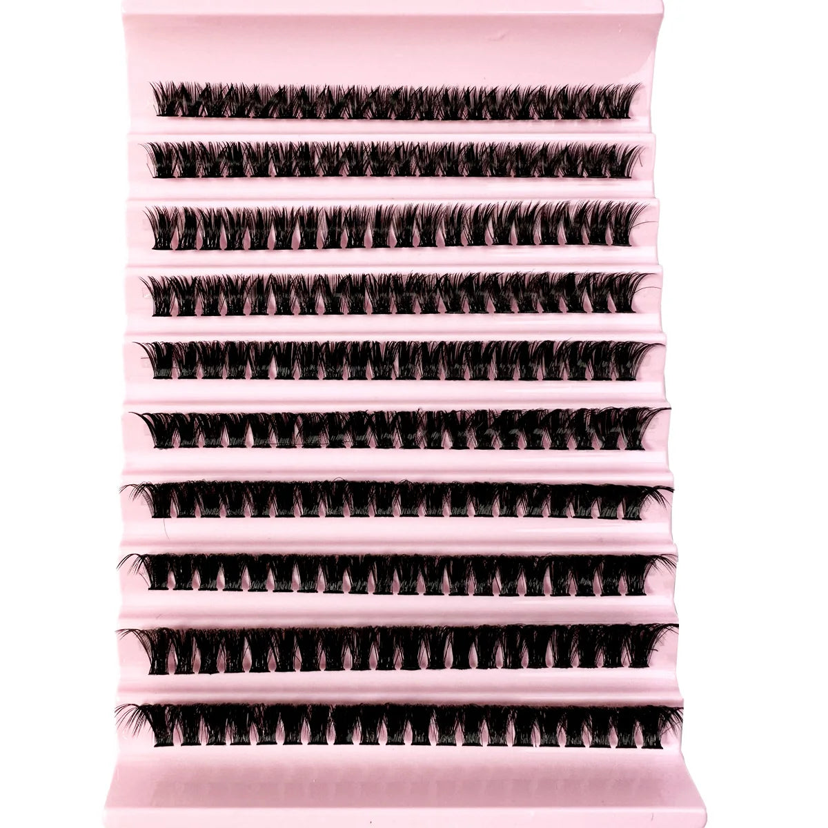 Faux Mink Eyelashes 540Cluster C curled 9-16mm mixed natural eyelash extensions by HSF Marketplace, featuring a 3D Russian strip style.