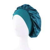 Satin wide brim nightcap with elastic band for comfortable sleep by HSF Marketplace